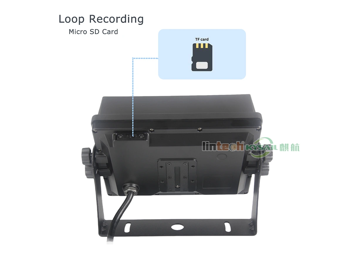 AHD 7 Inch Waterproof DVR Split Quad Monitor IP69K For Heavy Duty Vehicle - Image 3