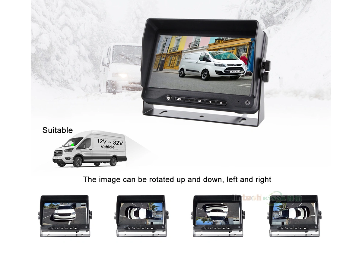 Factory Suppliers Car Accessories Reversing Aid 12V 24V Digital AHD LCD Screen 7 Quad Monitor - Image 2