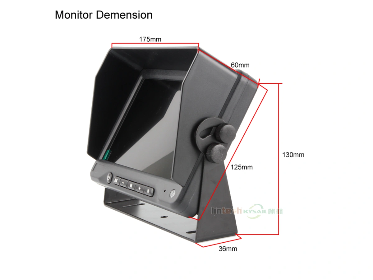 Factory Suppliers Car Accessories Reversing Aid 12V 24V Digital AHD LCD Screen 7 Quad Monitor - Image 4