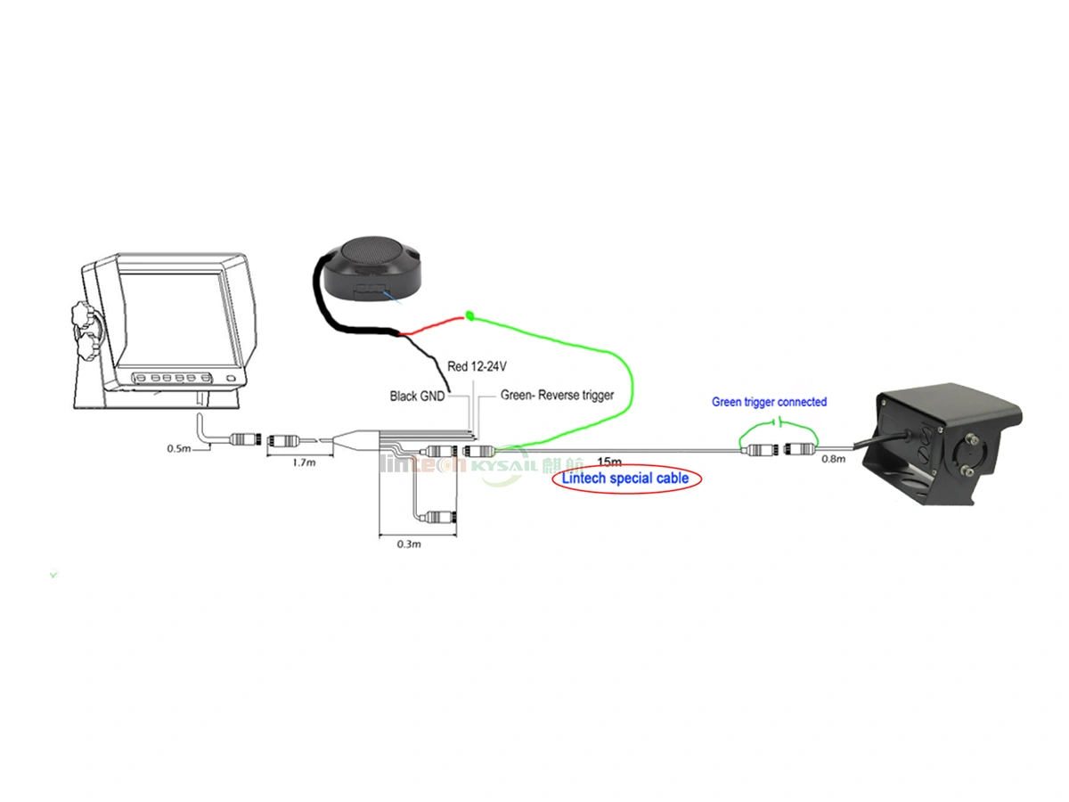 Waterproof IP69K AI Vehicle Pedestrian Cyclist Detection 1080P AHD Side BSD Camera - Image 4