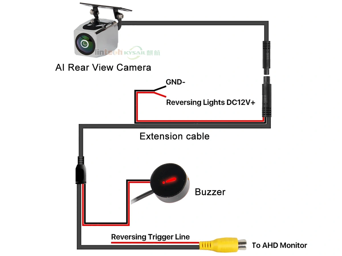Universal Reverse Parking Smart AI Motion Detection AHD Back Camera Buzzer Alarm Warning Compatible With Android Stereo - Image 3