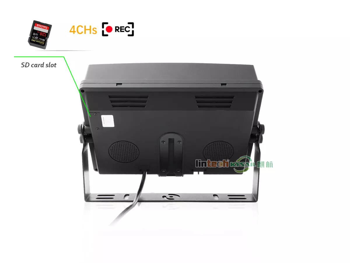 9" Splitscreen DVR Monitor 12V 24V 4 AV Inputs for Bus Truck Caravan - Image 3