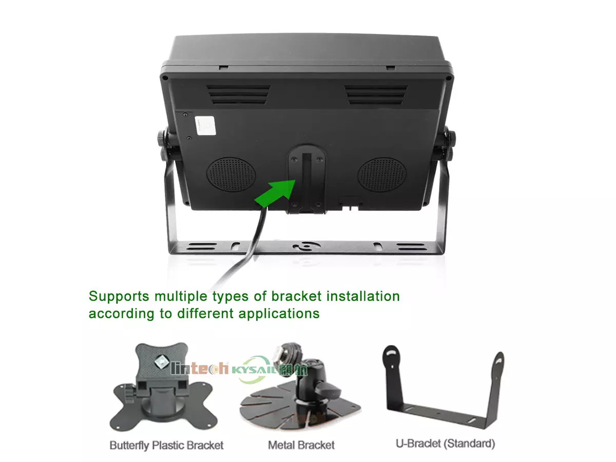 9" Splitscreen DVR Monitor 12V 24V 4 AV Inputs for Bus Truck Caravan - Image 4