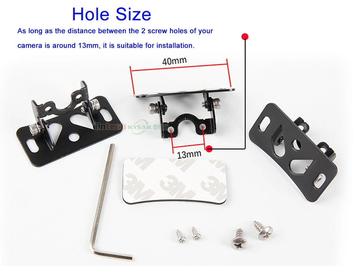 Car Camera Mount Reverse Camera License Plate Bracket Reversing Image Bracket Round Rearview Stainless Steel - Image 2