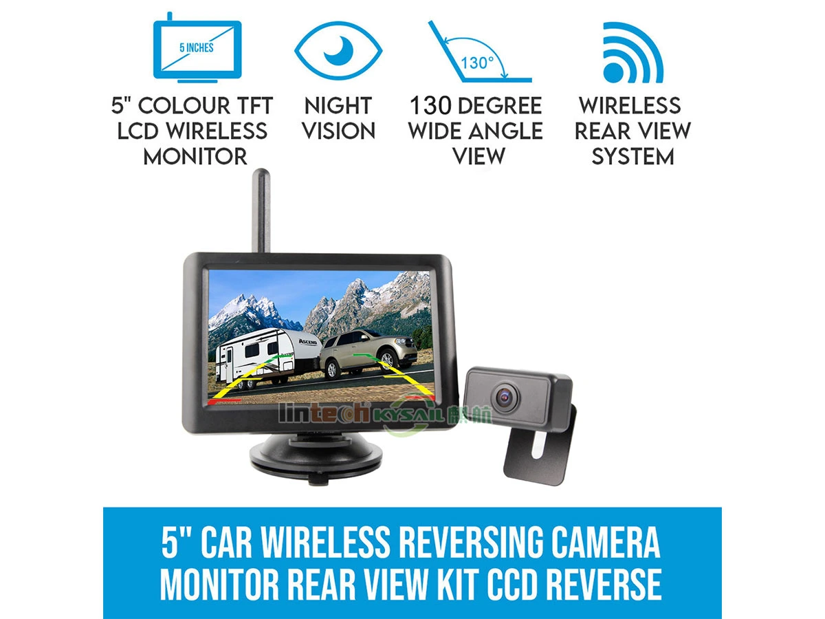 Small Size Display 5 Inches Car Wireless Rear View Camera Monitor System - Image 2