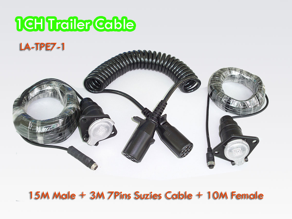 Trailer Cable Kits for 1 Channel Car Camera Connection
