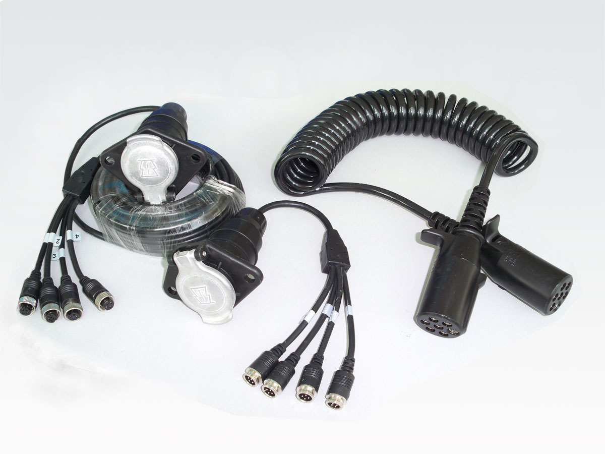 4 Channels Trailer Cable For Multi-Camera Connection