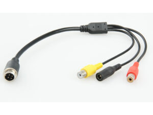 M12 4Pins Aviation Connectors Male to RCA Female