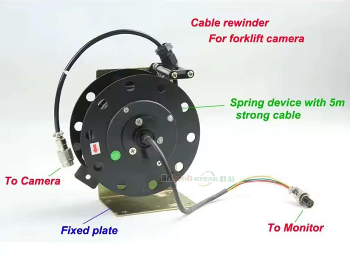 12-24V 5M Forklift Wire Cable Reel for Camera - Image 2