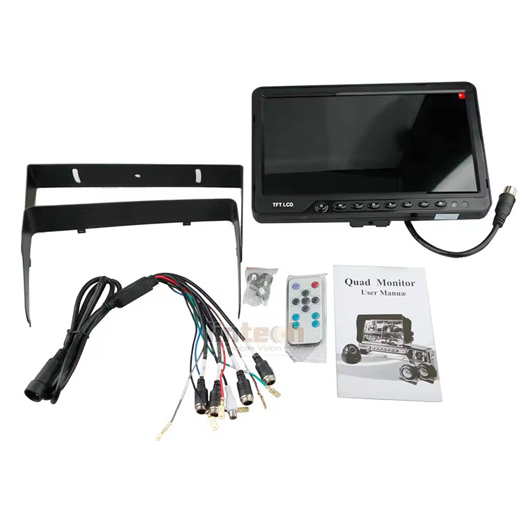 10 Inch 4 Channel LCD Caravan Display Dashboard Rear Monitor TFT Color Monitor - Image 4