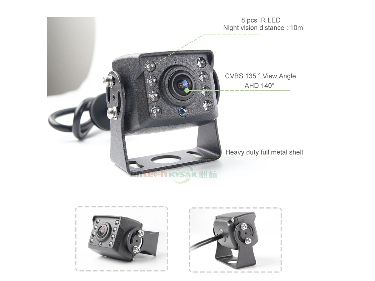 140 Degree Garbage Truck Trailer Taxi Backup Parking Cam Reversing Camera Wide Angle - Image 3