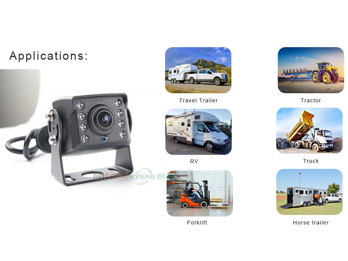 140 Degree Garbage Truck Trailer Taxi Backup Parking Cam Reversing Camera Wide Angle - Image 2