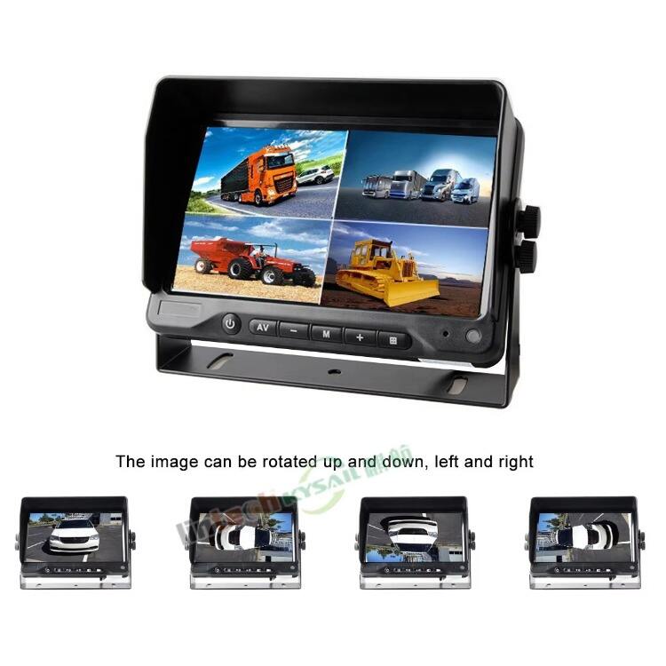 Front Rear Side View System 7.0'' Monitor IR Night Vision for RV Semi Truck Trailer Tractor - Image 2