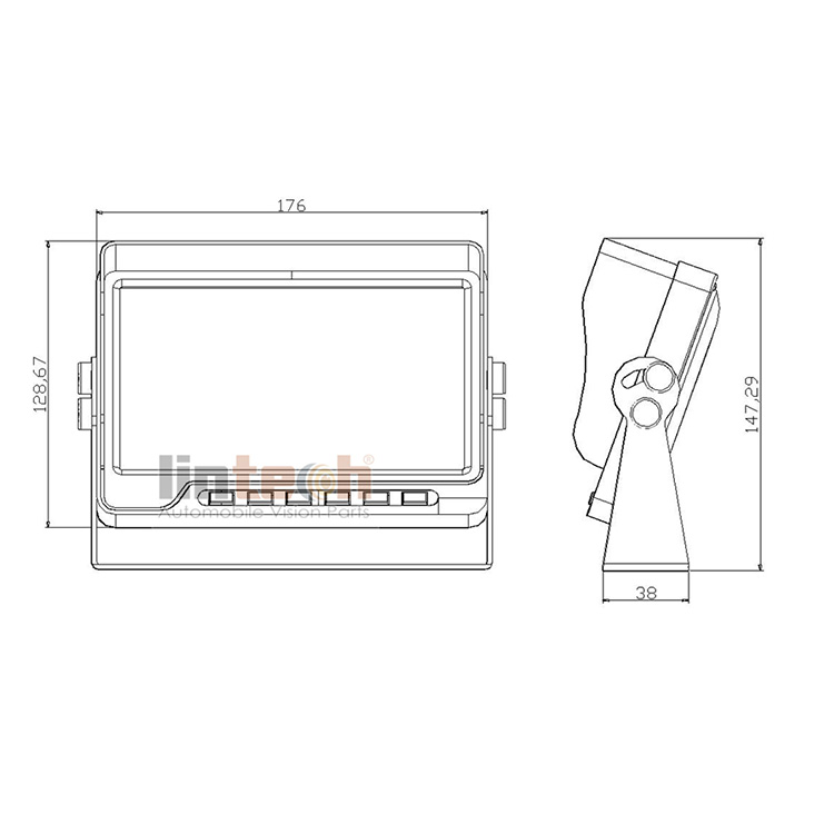 12V-32V Digital CVBS AHD Dashboard Car Video 7 Inch LCD Display 7 Car Monitor - Image 4