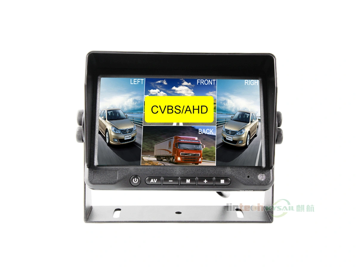 Factory Suppliers Car Accessories Reversing Aid 12V 24V Digital AHD LCD Screen 7 Quad Monitor