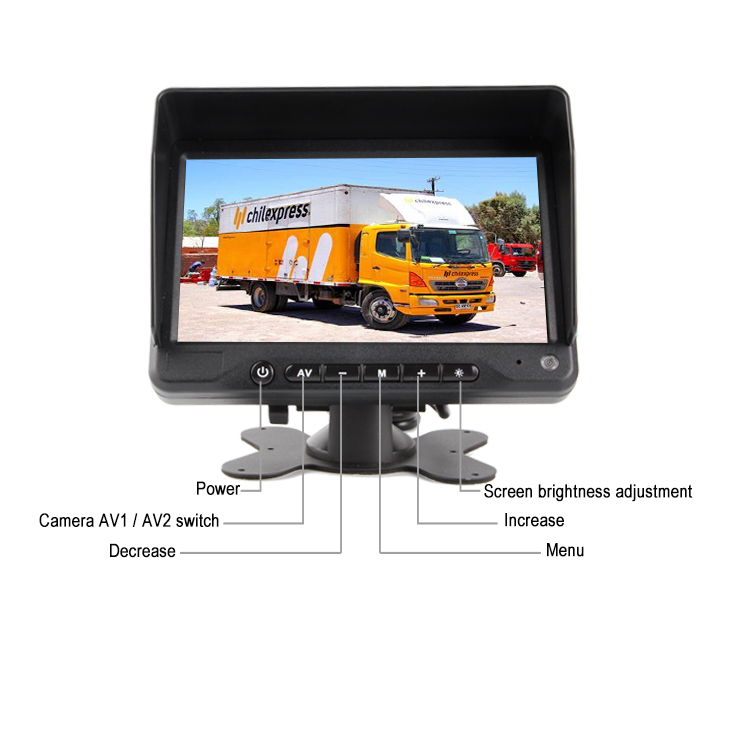 Heavy Duty Truck Car Back Monitor 7Inch LCD Display Screen Monitor for Bus - Image 3