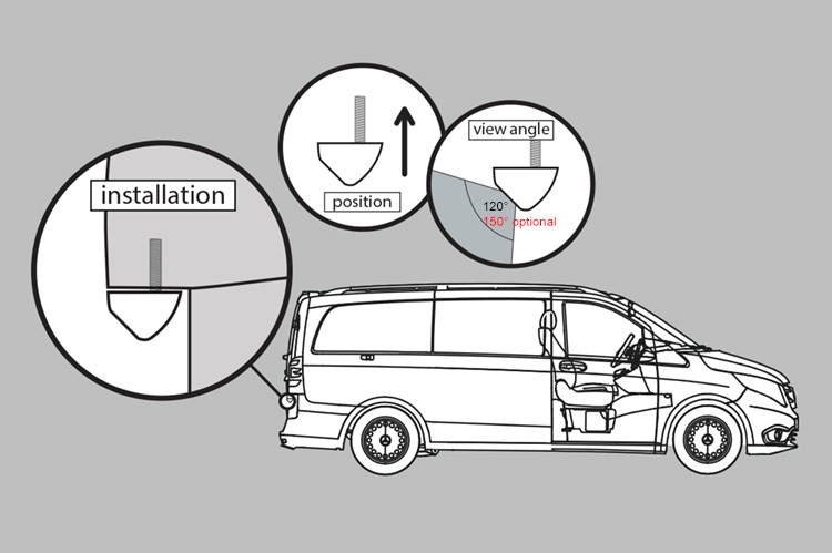 12V Reverse Adjusting Back Camera With Parking Line Car Reversing Aid Rear View Parking Assistance System For Auto Parts - Image 2