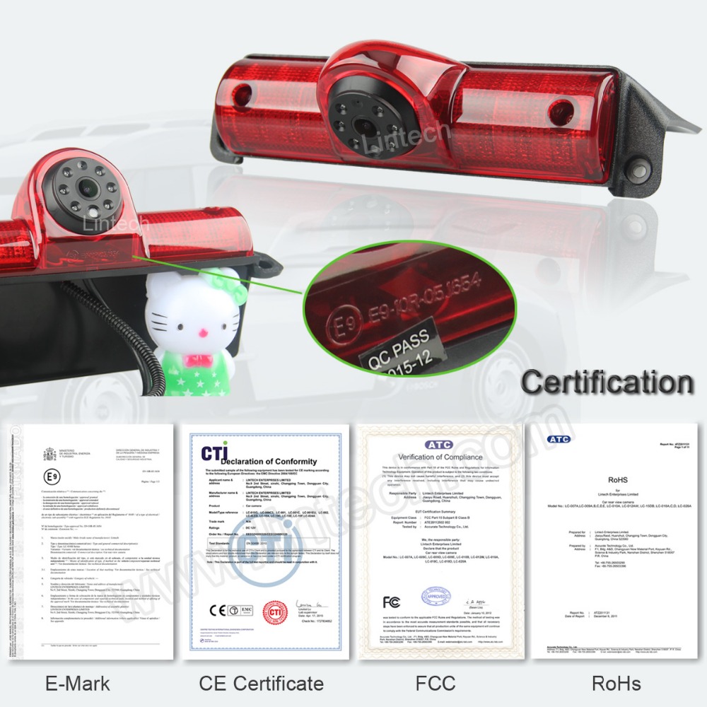 Third Brake Light Backup Rearview Camera For Chevy Express And GMC Savana Cargo Van - Image 5