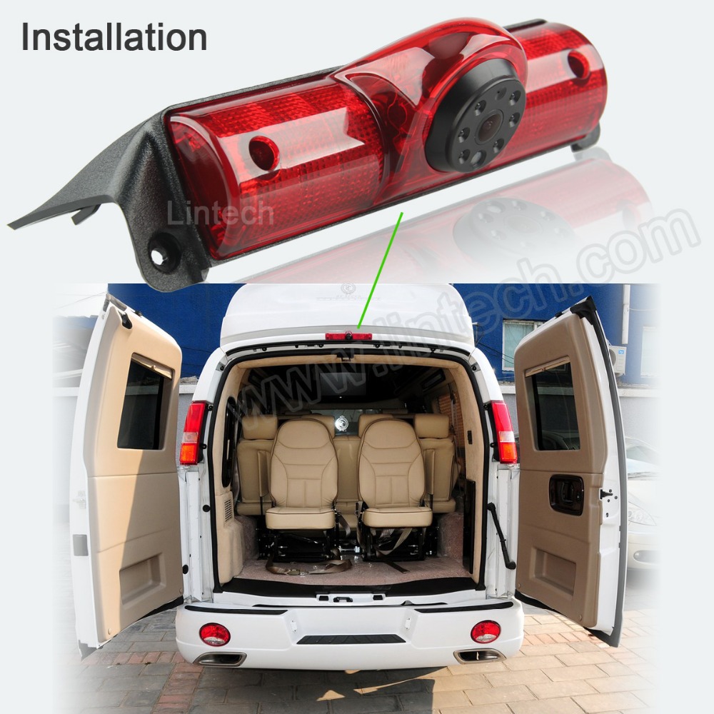 Third Brake Light Backup Rearview Camera For Chevy Express And GMC Savana Cargo Van - Image 4