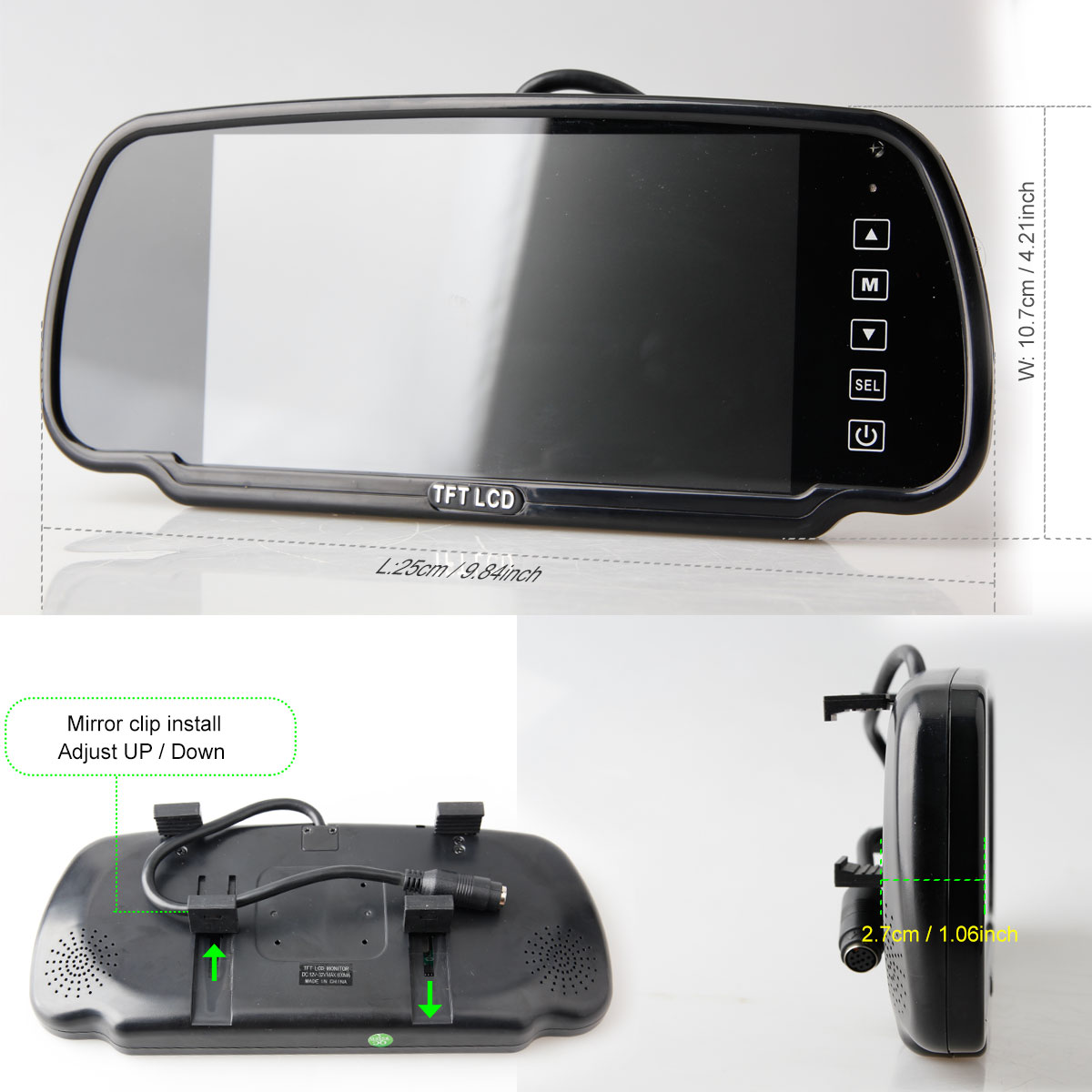 RV Motorhome 7 Inches TFT LCD Monitor Twin Lens Van Backup Dual Reverse Camera System - Image 6