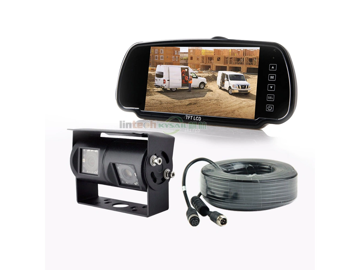 RV Motorhome 7 Inches TFT LCD Monitor Twin Lens Van Backup Dual Reverse Camera System