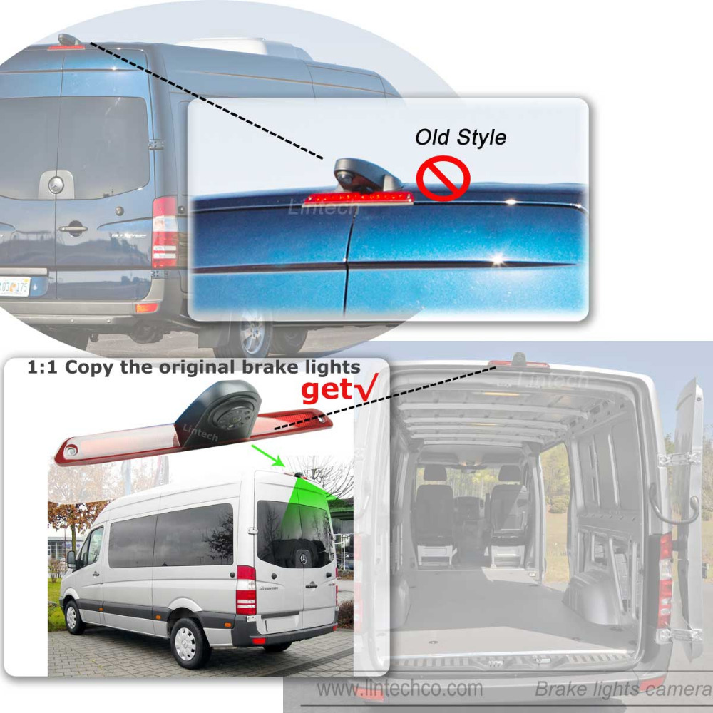 170 Degree Waterproof Reverse Mercedes-Benz Sprinter Brake Light Backup Camera - Image 5