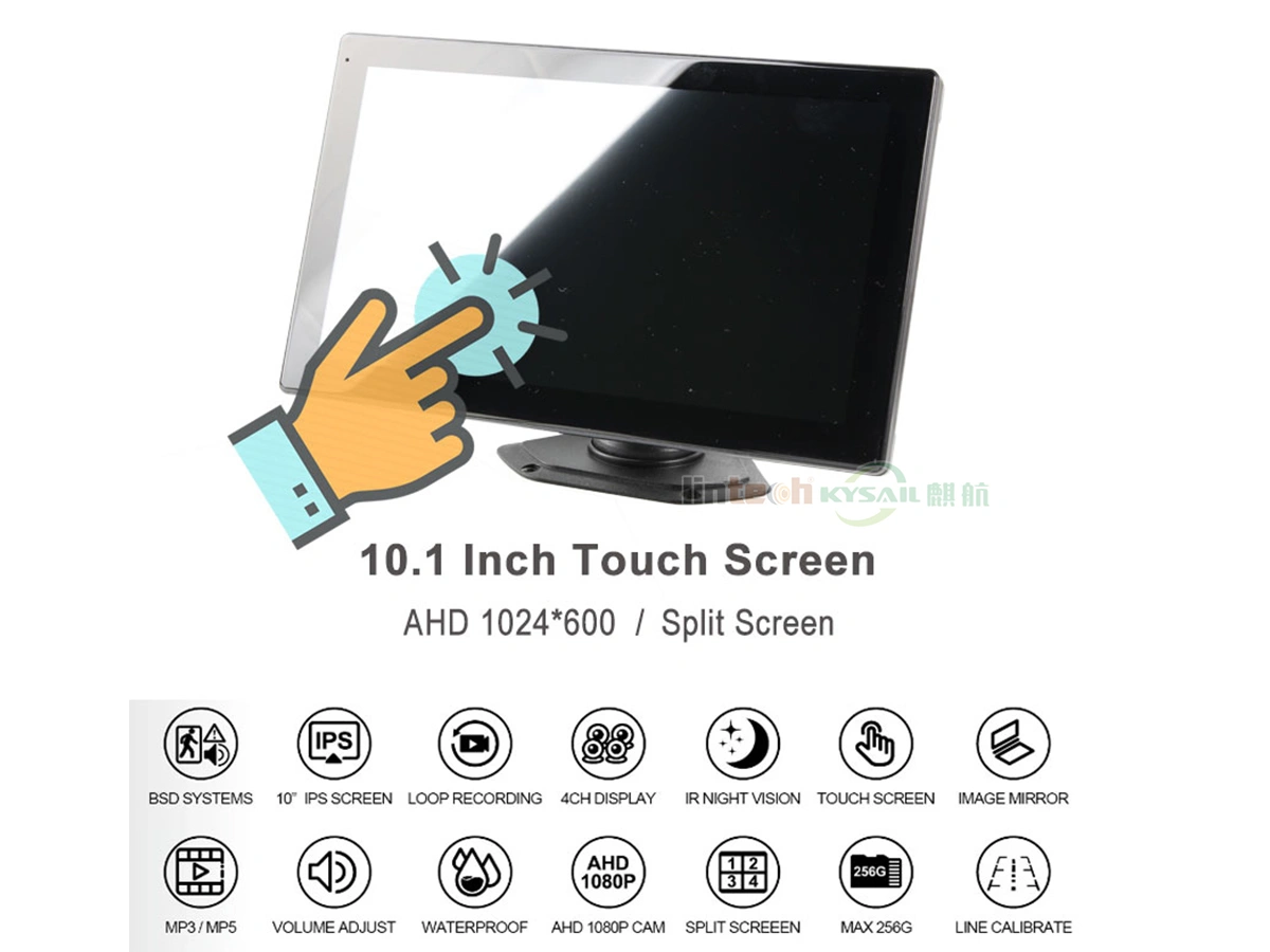 AI Active Blind Spot Car Detection Truck DVR 10 Inches Touch Screen Monitor Camera BSD System Vehicle Pedestrian Detect And Warning - Image 2