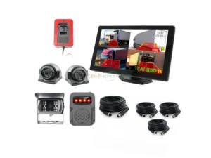 AI Active Blind Spot Car Detection Truck DVR 10 Inches Touch Screen Monitor Camera BSD System Vehicle Pedestrian Detect And Warning