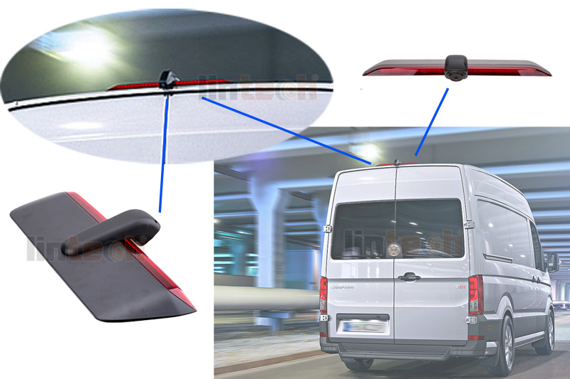 Brake Light Reversing Camera Kit With 7 Inches Mirror Monitor Reverse Camera for Crafter 2017-2018 - Image 3