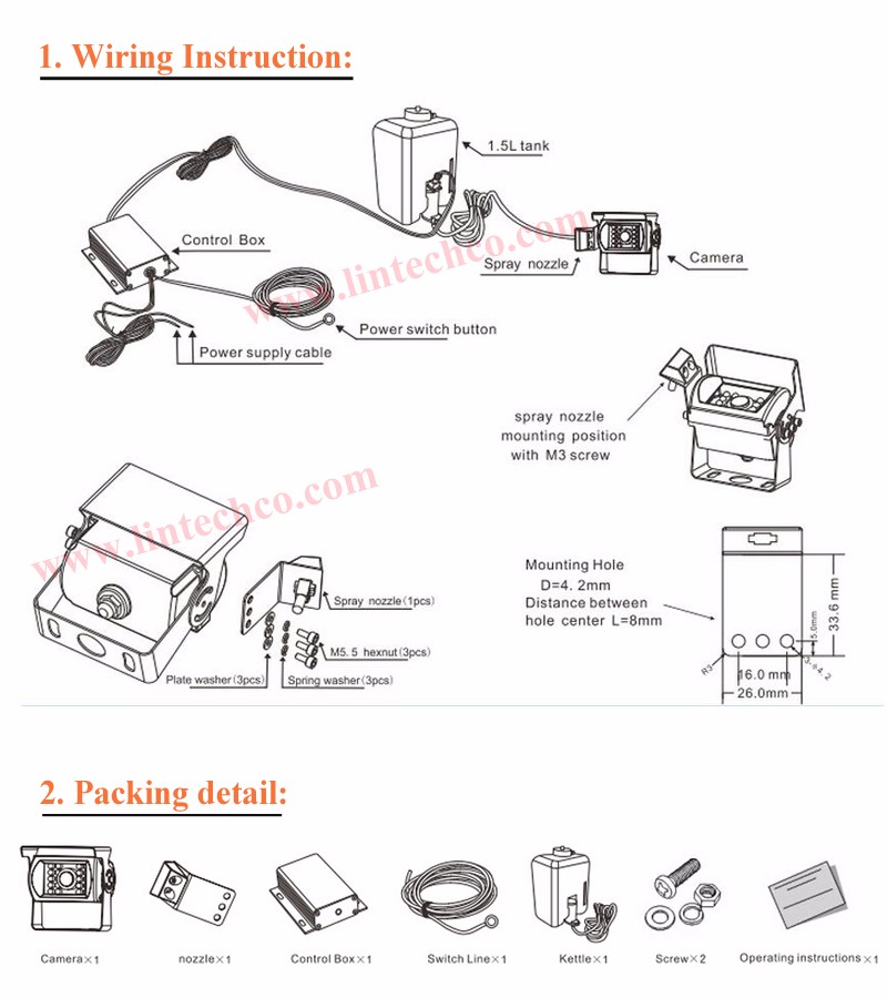 Automatic Rear View Camera Cleaning System Camera Washer - Image 4