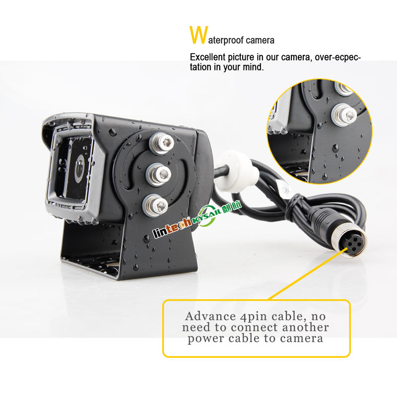 Waterproof 12-32V Volt Backup Reverse Heating Camera System For Cargo Van - Image 3