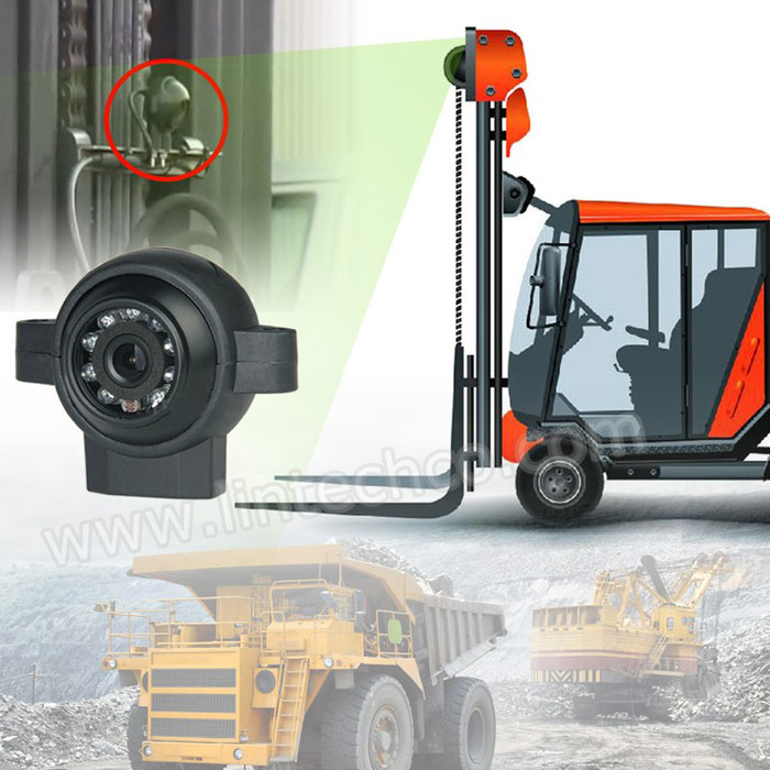 12-32V Monitor and Front 5M Forklift Wire Camera Safe View Camera Cable Reel - Image 6