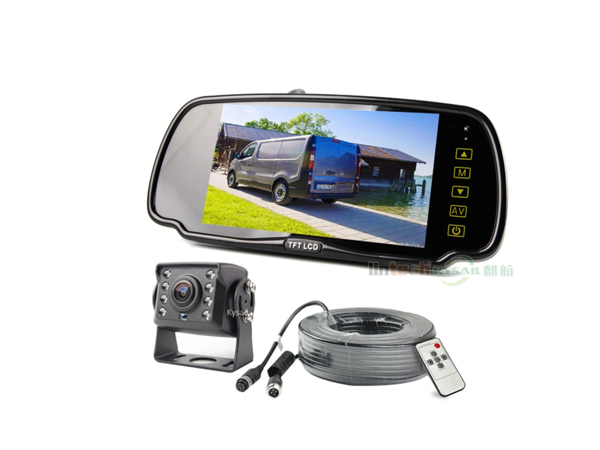 Manufacturer Digital Wired Backup Rearview Camera Parking Reverse Kit 7 Inch Mirror Monitor