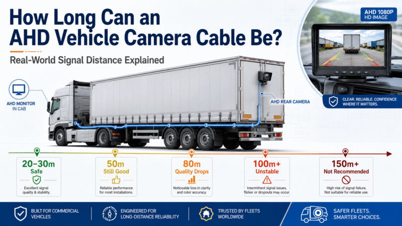 How Long Can an AHD Vehicle Camera Cable Be? Real-World Signal Distance Explained