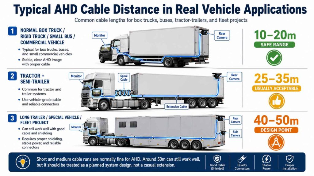 AHD camera Cables length recommend 2